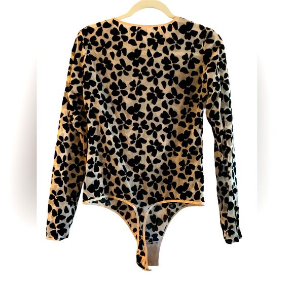 Victoria Secret Floral Sheer Velvet Bodysuit NWT - Picture 2 of 6